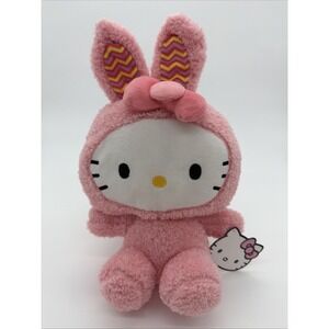 Sanrio Hello Kitty Cute Pink Bunny Costume 11" Stuffed Plush Girls Doll Gift New